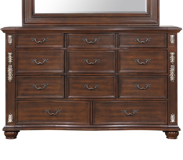 English Elm Lyon 11-Drawer Dresser with Rich Wood Veneer and Gold Accents, Fully Assembled for Instant Style Cherry 22 L x 42 W x 70 H B078P301577