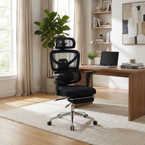 English Elm Ergonomic Mesh Home Office Chair with Massage Lumbar 6d Arms and 4d Headrest W2069P454356