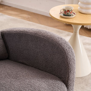 English Elm LY-5104 Plush High-Back Rocking Chair with Footrest & Storage Pocket, Ergonomic Foam Cushion for Nursery Dark Gray W2231P292981