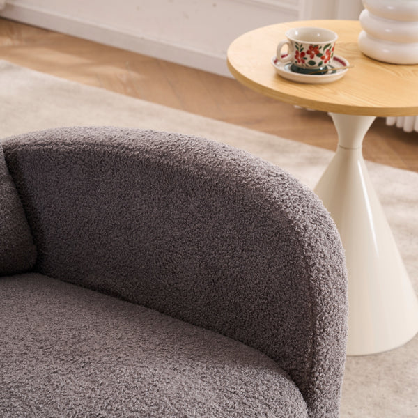 English Elm LY-5104 Plush High-Back Rocking Chair with Footrest & Storage Pocket, Ergonomic Foam Cushion for Nursery Dark Gray W2231P292981
