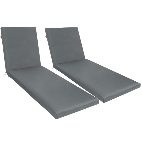 English Elm 2PCS 75" Chaise Lounge Cushion Set for Outdoor Patio · High-Resilience Foam, Supportive Comfort & Durable Recovery Grey W419P194570