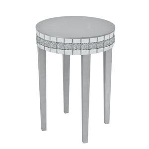English Elm Artisanal Round Mirror Breakfast Table - Space-Saving Bistro-Style Design For Modern Living Spaces N842P304339S