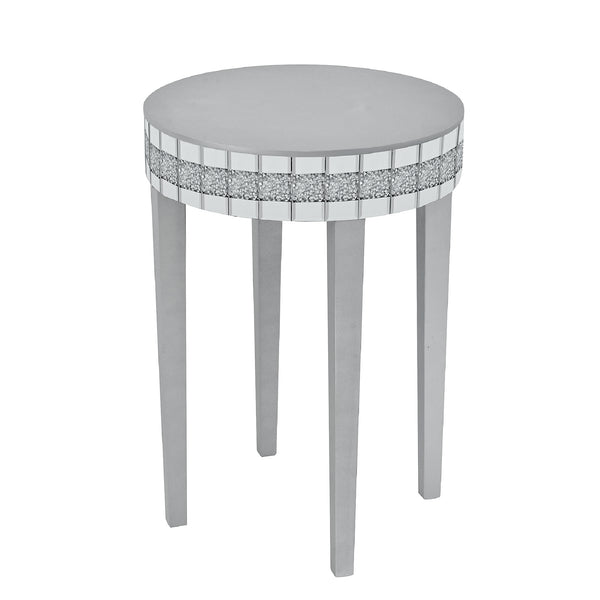 English Elm Artisanal Round Mirror Breakfast Table - Space-Saving Bistro-Style Design For Modern Living Spaces N842P304339S