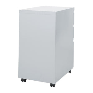 OSP Home Furnishings 22" Mobile Pedestal with Locking Drawers Full Extension Ball Bearing Slides Office Filing PTC22BBF-SV