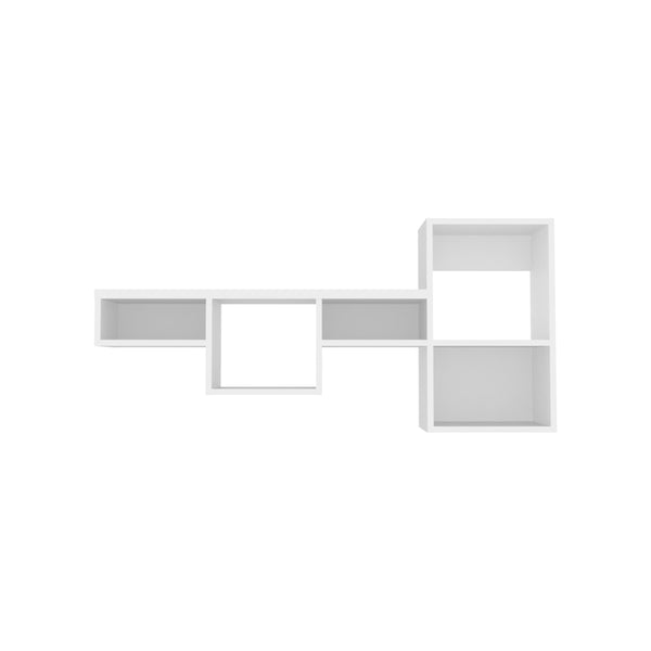 English Elm WALLSHE 7-Tier 47" Wide Modular Cube Wall Shelf with 100 lb Capacity — Stylish Space-Saving Storage White 36.61 L x 11.02 W x 4.33 H B070P242496