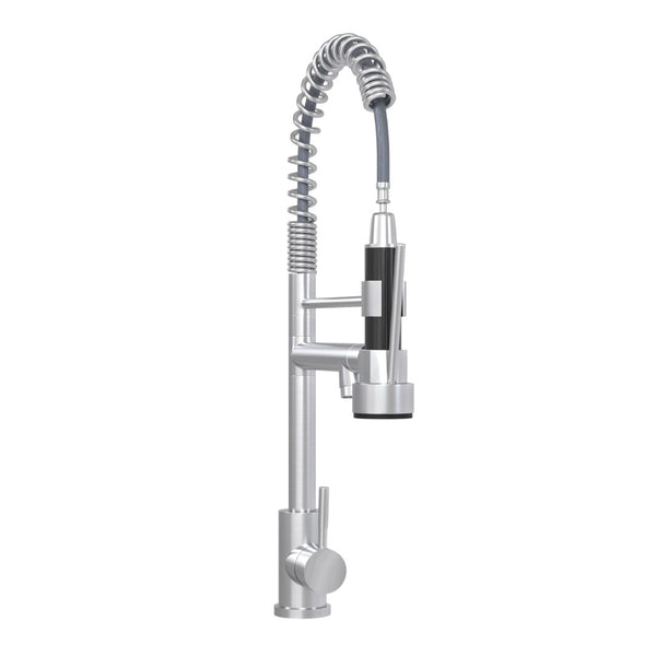 English Elm Bothwa Cupc Certified Single Handle Kitchen Faucet Tall Arc Stainless Steel Design Brushed Nickel B2724P262358