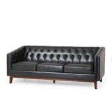 Christopher Knight Home® - Noble House - - Mirod 81'' Pu Sofa,Tufted Back,Solid Wood Legs,Living Room And Study