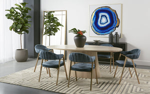 Sunpan BLUE AGATE Wall Art - 48" Contemporary Design with Gold Leaf Accents & Metal Frame for Elegance A0327