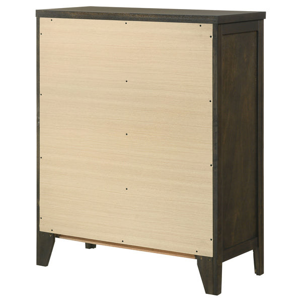 English Elm Clement Dark Cocoa 4-Drawer Chest Of Drawers - Stylish Storage Solution For Modern Bedrooms B062P375566