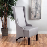 Christopher Knight Home® Contemporary Dining Chair - Light Grey Fabric, High Back, Birch Legs | Elegant Design, Comfort & Style | 23.25