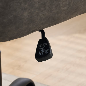 English Elm Artificial ergonomic PU leather office chair with high-density foam, stain-resistant, adjustable height support and modern minimalist design for home and workspace comfort Gray W2311P282363