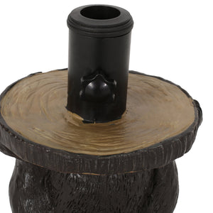 English Elm Christopher Knight Home® - BEAR Umbrella Base Dark Brown Concrete Resin Finish, Handcrafted Lightweight Design, No Assembly Needed 67766.00DBRN