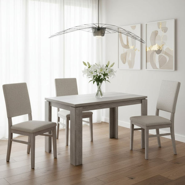 HomeRoots 47" Gray Dining Table – Modern Style for Four, Durable Design, Ideal for Compact Spaces & Entertaining 366055