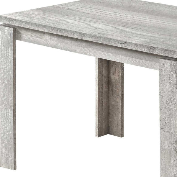 HomeRoots 47" Gray Dining Table – Modern Style for Four, Durable Design, Ideal for Compact Spaces & Entertaining 366055