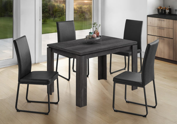 HomeRoots 47" Black Dining Table - Elegant Rectangular Design for 4, Durable Wood, Easy Maintenance & Stylish Finish 366057