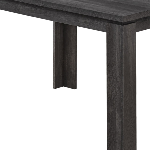 HomeRoots 47" Black Dining Table - Elegant Rectangular Design for 4, Durable Wood, Easy Maintenance & Stylish Finish 366057