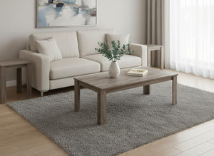 HomeRoots Set of Three Taupe Coffee Tables - Stylish, Durable, and Versatile Furniture for Any Space 366077