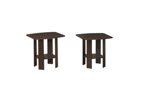 HomeRoots Set of Three 36" Brown Coffee Tables with Lower Shelf - Stylish, Versatile, and Durable Design 366079