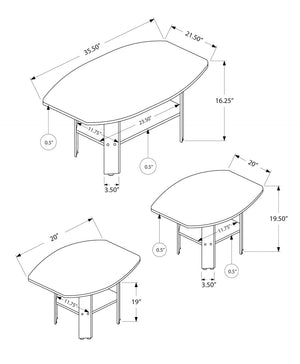 HomeRoots Set of Three 36" Gray Coffee Tables with Shelf – Stylish, Durable, and Perfect for Modern Living Rooms! 366080