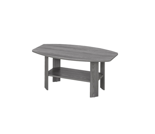 Homeroots Set Of Three 36" Gray Coffee Table With Shelf   366080