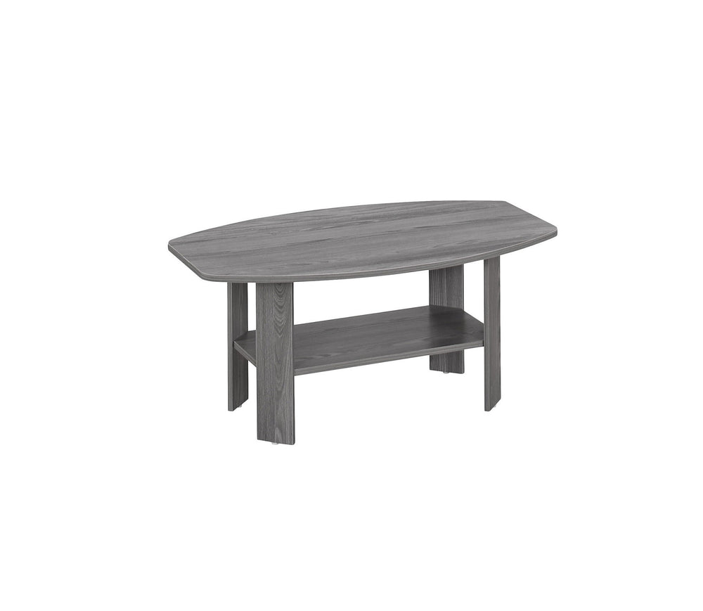 Homeroots Set Of Three 36" Gray Coffee Table With Shelf   366080