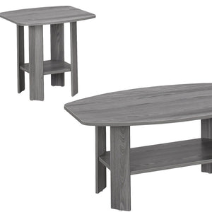 HomeRoots Set of Three 36" Gray Coffee Tables with Shelf – Stylish, Durable, and Perfect for Modern Living Rooms! 366080