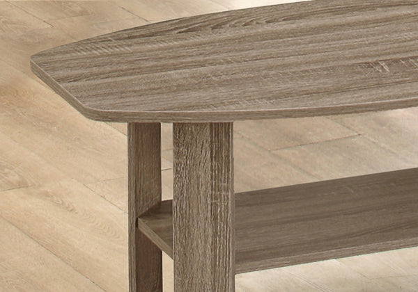 HomeRoots Set of Three 36" Taupe Coffee Tables with Shelf - Modern Design, Versatile Storage & Stylish Appeal 366081