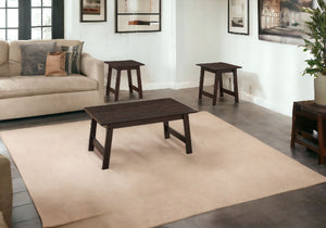 Homeroots Set Of Three 36" Espresso Coffee Table   366083