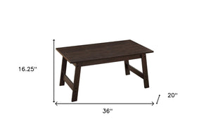 HomeRoots Set of Three 36" Espresso Coffee Tables – Stylish Nesting Tables for Modern Living Spaces & Décor 366083