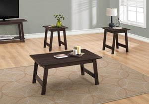 HomeRoots Set of Three 36" Espresso Coffee Tables – Stylish Nesting Tables for Modern Living Spaces & Décor 366083
