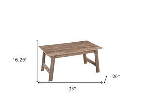HomeRoots Set of Three Taupe Coffee Tables - Stylish Rectangular Design for Modern Living Spaces and Durability 366084