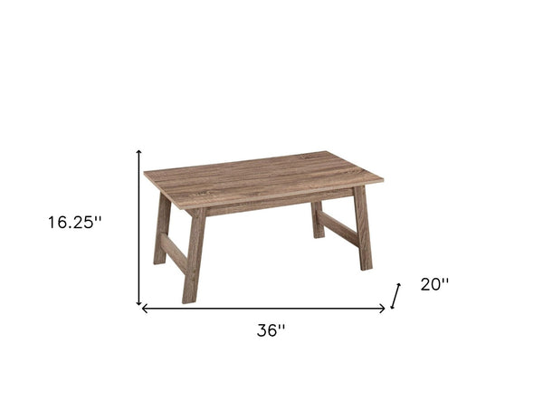 HomeRoots Set of Three Taupe Coffee Tables - Stylish Rectangular Design for Modern Living Spaces and Durability 366084