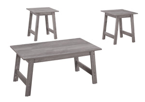 Homeroots Set Of Three 36" Gray Coffee Table   366085