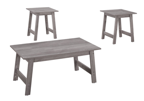 Homeroots Set Of Three 36" Gray Coffee Table   366085