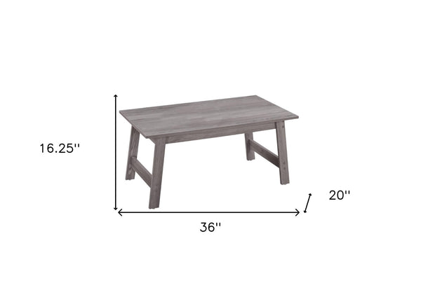 HomeRoots Set of Three 36" Gray Coffee Table - Modern Design, Durable, and Perfect for Your Living Room Style! 366085
