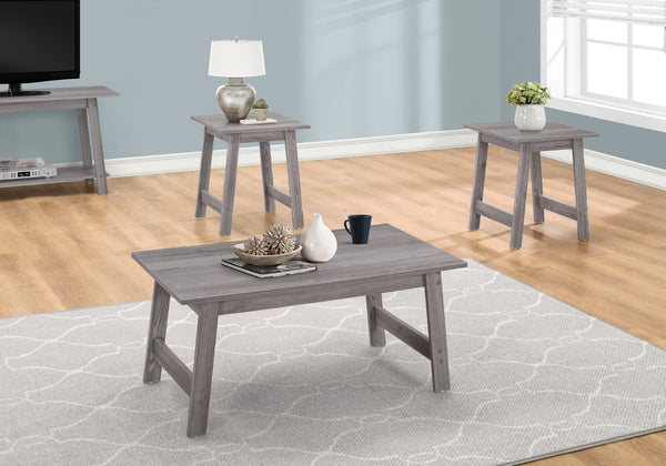 HomeRoots Set of Three 36" Gray Coffee Table - Modern Design, Durable, and Perfect for Your Living Room Style! 366085