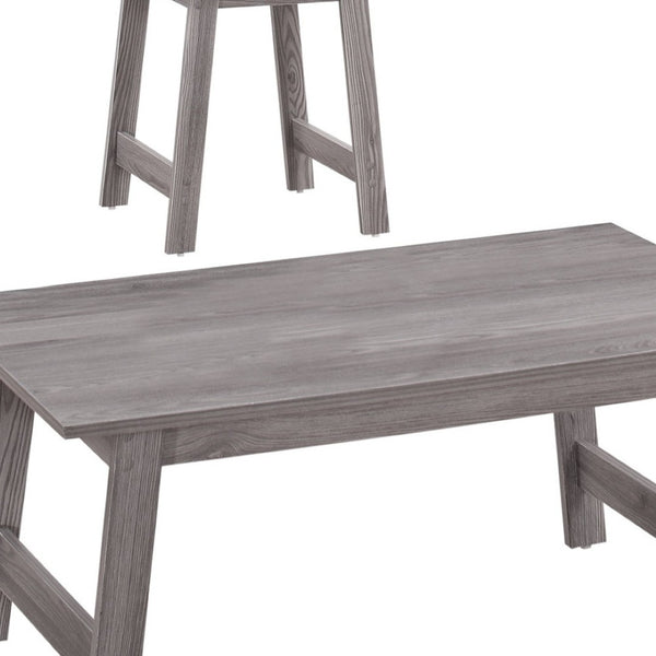 HomeRoots Set of Three 36" Gray Coffee Table - Modern Design, Durable, and Perfect for Your Living Room Style! 366085