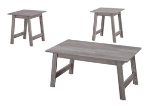HomeRoots Set of Three 36" Gray Coffee Table - Modern Design, Durable, and Perfect for Your Living Room Style! 366085