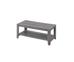 Homeroots Set Of Three 42" Gray Coffee Table With Shelf   366097