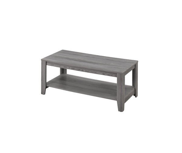 Homeroots Set Of Three 42" Gray Coffee Table With Shelf   366097