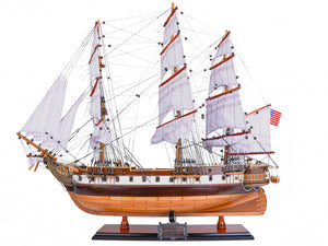 Homeroots 9.25" X 29" X 26" Uss Constellation  Solid Wood 366192
