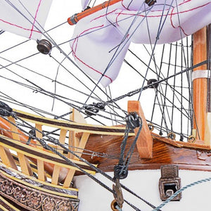 Homeroots 9.25" X 29" X 26" Uss Constellation  Solid Wood 366192