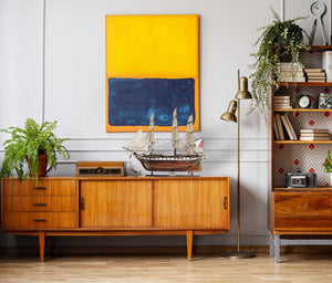 Homeroots 9.25" X 29" X 26" Uss Constellation  Solid Wood 366192