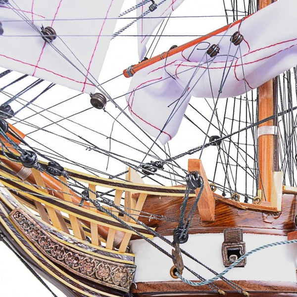 Homeroots 9.25" X 29" X 26" Uss Constellation  Solid Wood 366192