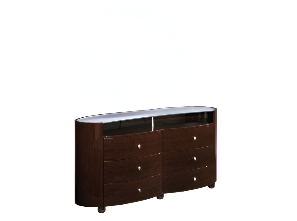 Homeroots 63" X 22" X 32" Wenge Dresser  Solid And Manufactured Wood 366209