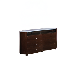 Homeroots 63" X 22" X 32" Wenge Dresser  Solid And Manufactured Wood 366209