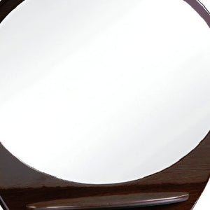 Homeroots 39" Brown Oval Framed Dresser Mirror  Mirror 366210