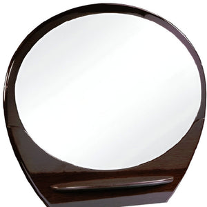 Homeroots 39" Brown Oval Framed Dresser Mirror  Mirror 366210