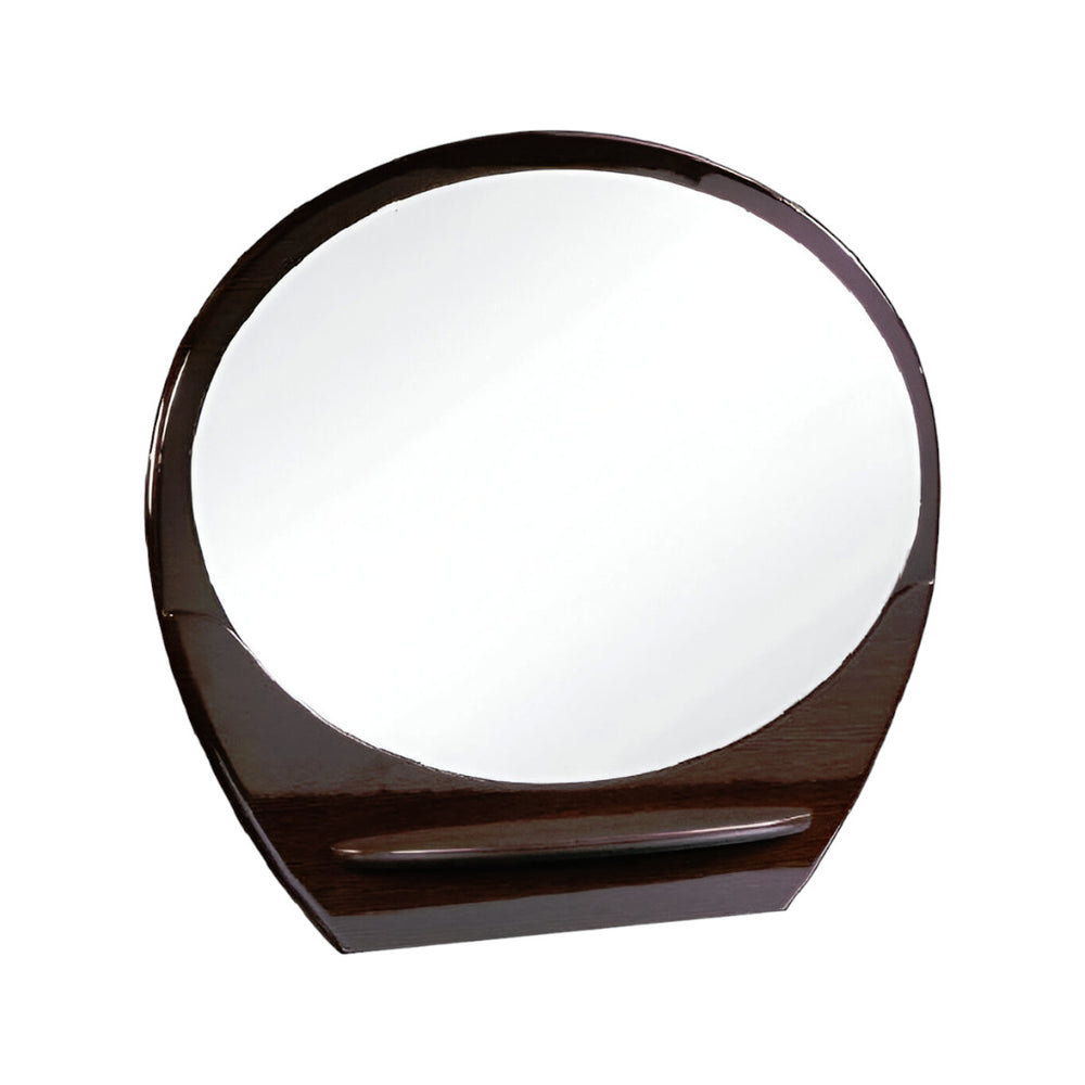 Homeroots 39" Brown Oval Framed Dresser Mirror  Mirror 366210