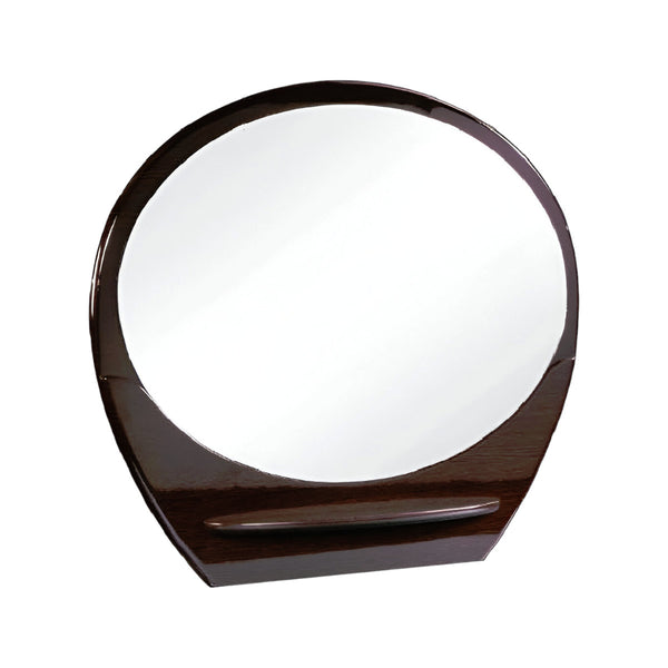 Homeroots 39" Brown Oval Framed Dresser Mirror  Mirror 366210
